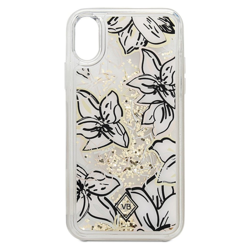 Falling Flowers Glitter Flurry Resin Iphone X Case